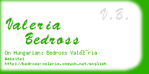 valeria bedross business card